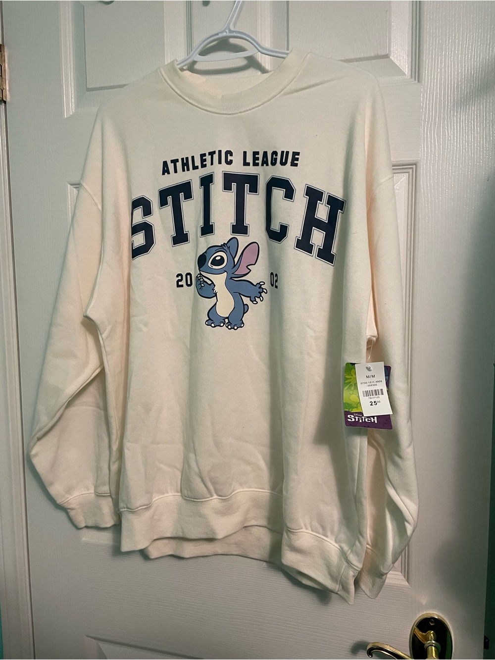 Stitch Athletic League Cream Sweatshirt with Graphic